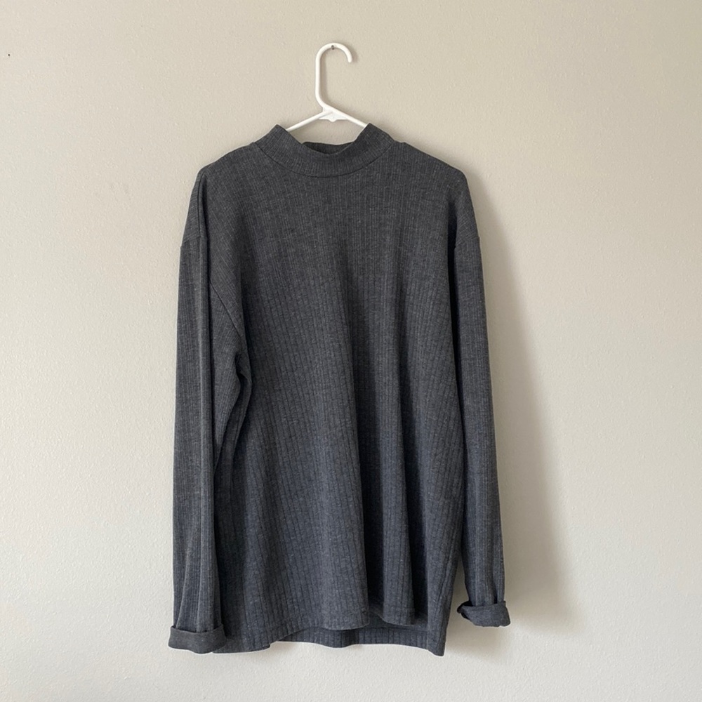 Gray t-shirt style sweater dress